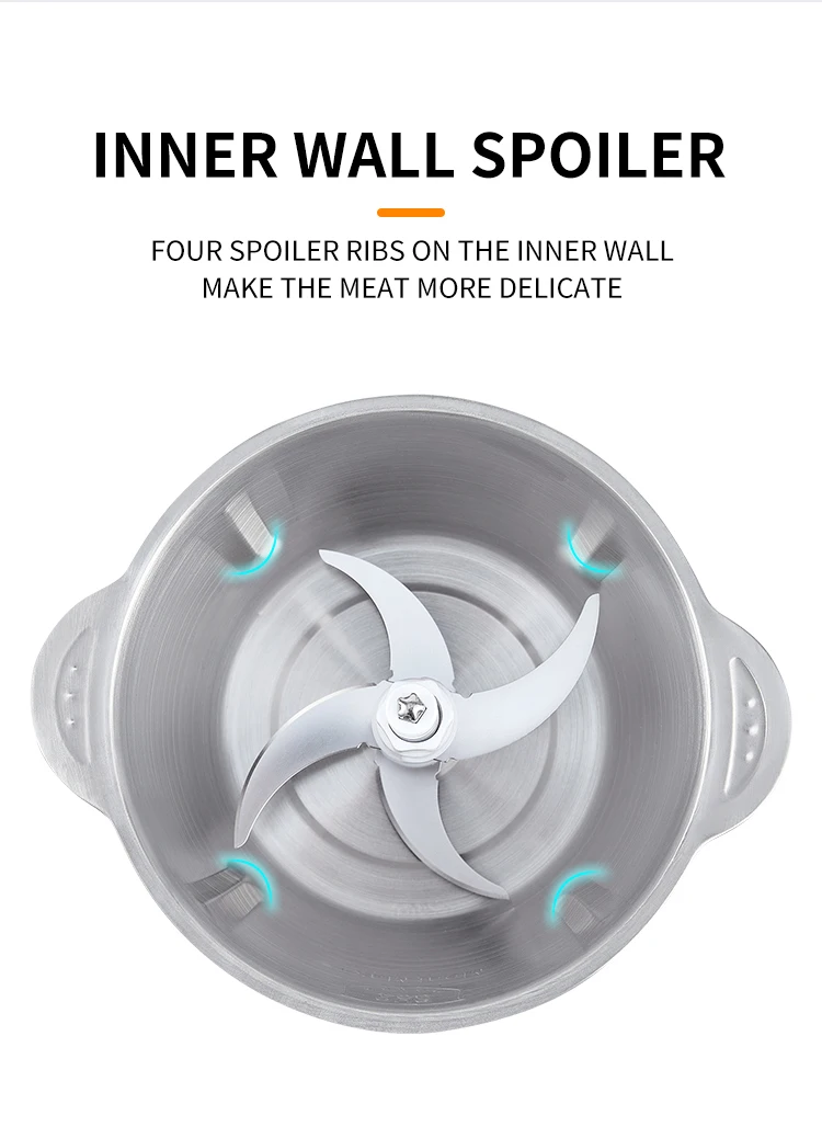 Small multifunction  2L 3L fufu blender mini pounder yam pounding food Chopper grinders machine electric meat grinder for sale