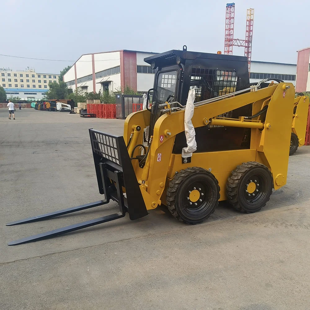 new diesel skid steer loader with track bucket brush cutter forestry mulcher tracked skid steer
