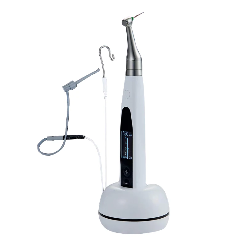 Dental 2In1 Wireless Endo Motor with  Apex Locator 16:1 Reciprocating Contra Angle Root Canal Treatment Steel Apex Locator