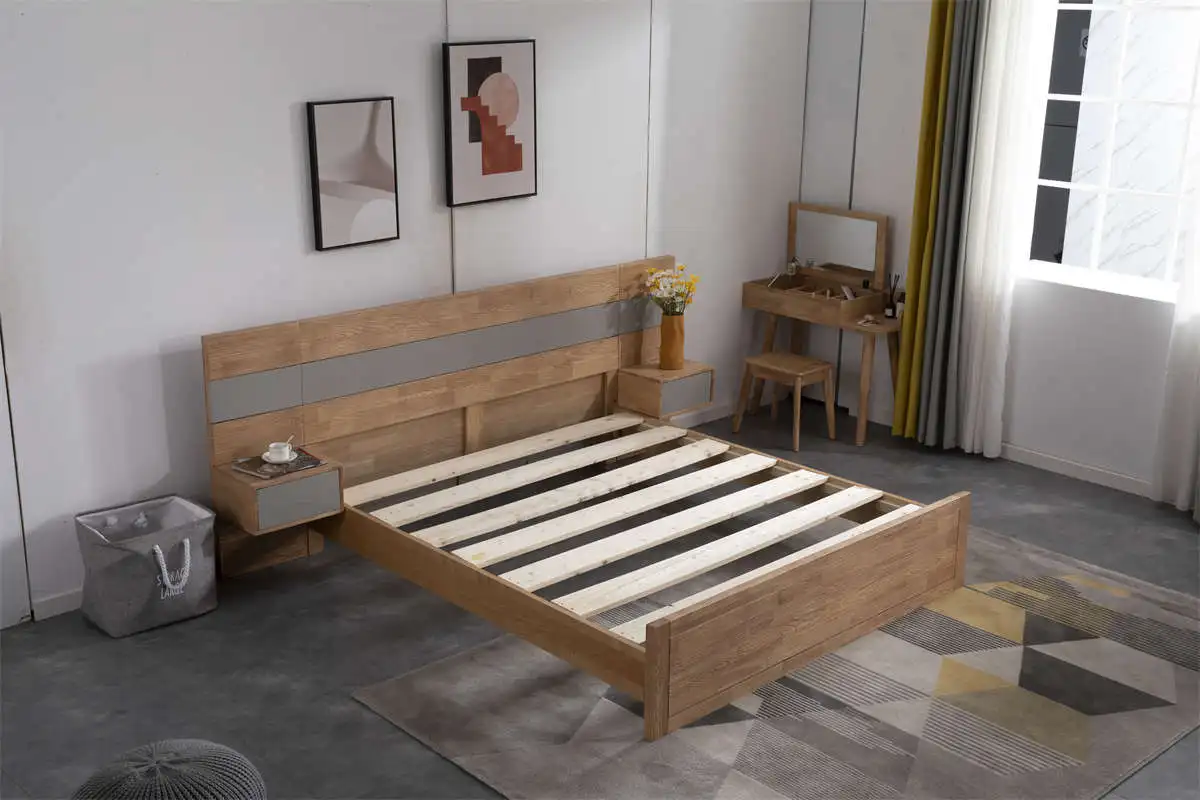 Customized Modern Bedroom Sets Wood queen bed frame 1.8 m double Twin