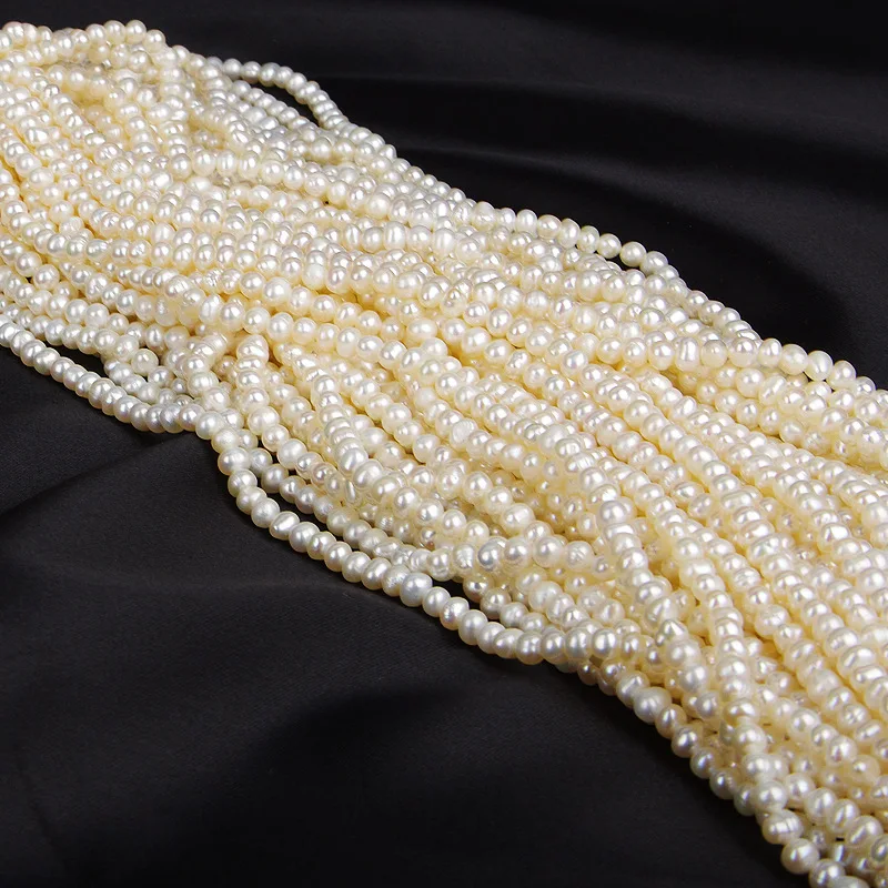 Wholesale Natural 2mm~11mm Round Fresh Water Pearl 3A Quality Pearl White Purple Pink Beads For Earring Making