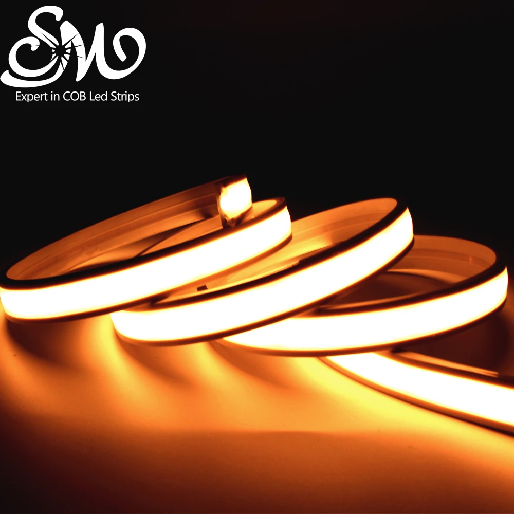 High efficiency high density Led strip 8mm wide IP20 24VDC 4000K COB fcob led strip