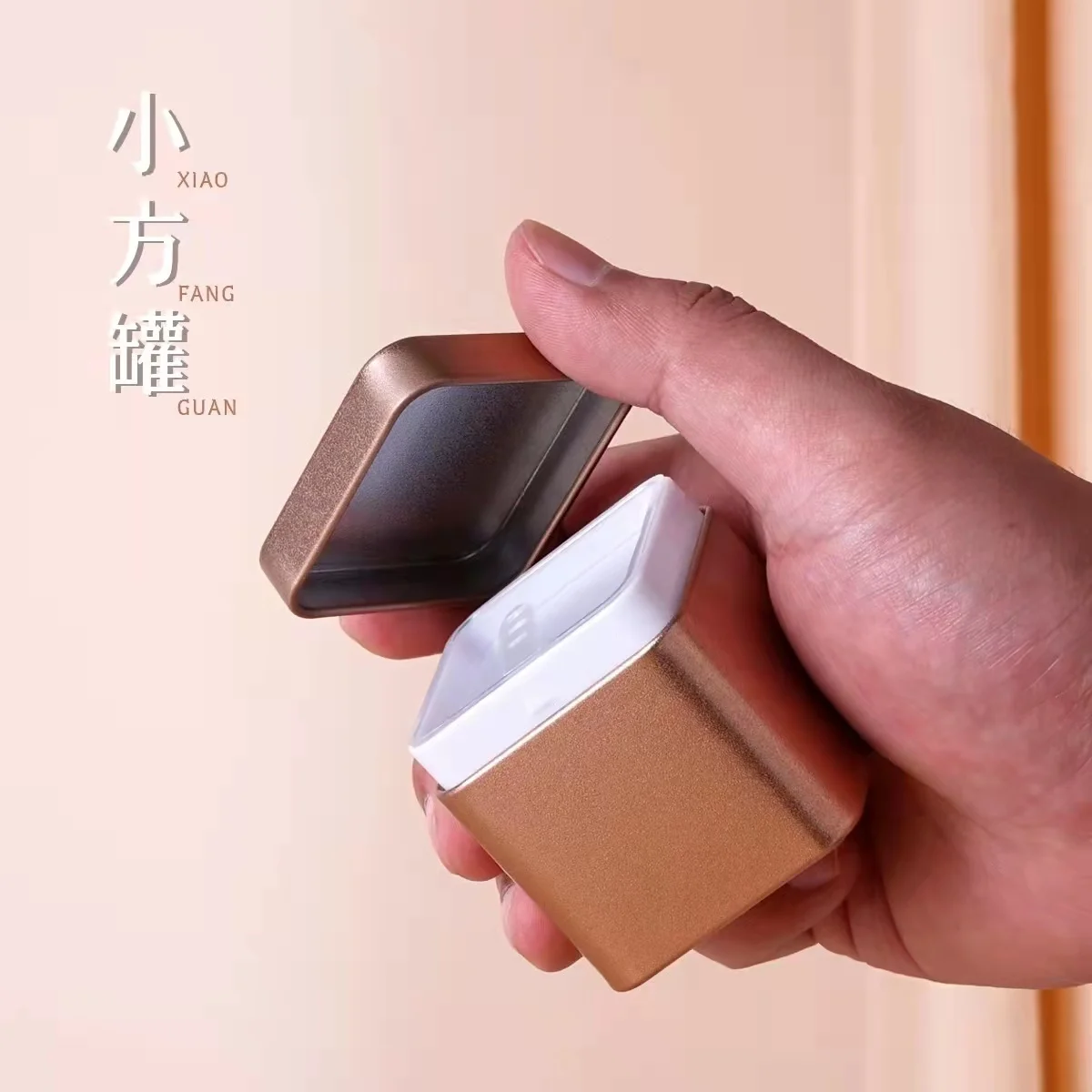 Factory airtight black small square metal tin can box for tea and coffee tea tin cans