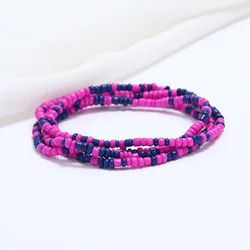 Colored crystal waist beads belly chain ,Stretchy String Rope Seed Color Bead For Waist Chain,fashion jewelry body chain.