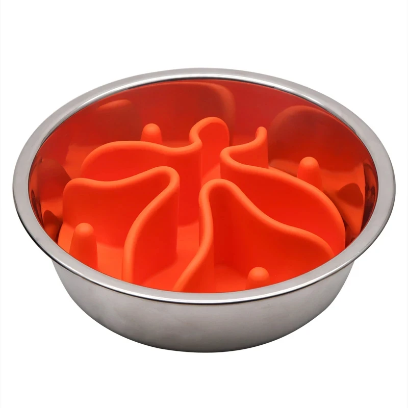 Spiral Silicone Slow Feeder Mat Insert Feeding Bowl with Strong Suction Cup for Small Medium Large Dogs