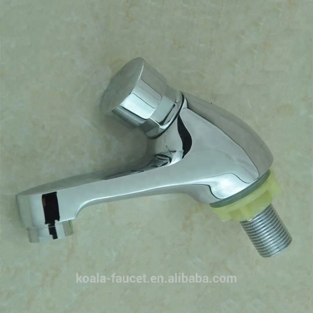 10 Dollar Brass Bathroom Vintage Hand Push Down Time Delay Lapse Water Tap Push Button Faucet