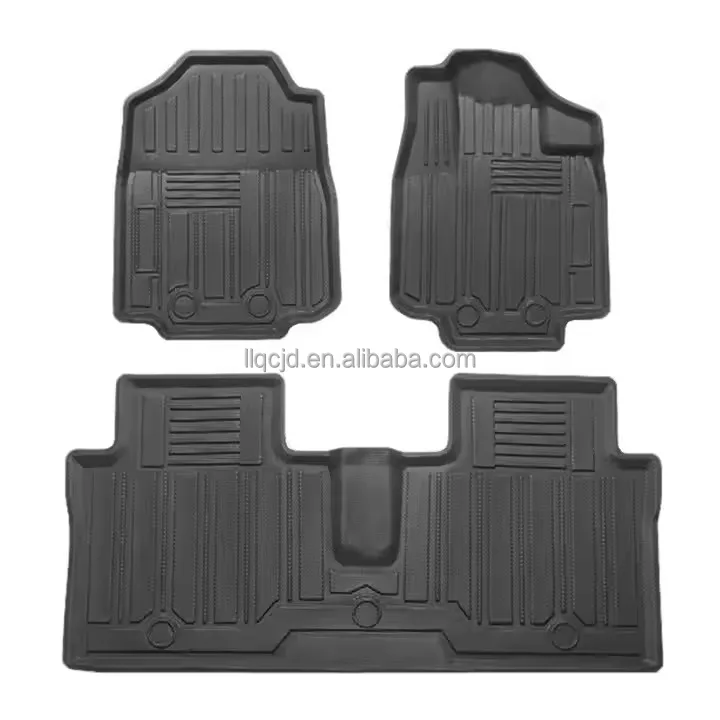 Teamcar Car Mats Compatible BMW 3 Series F 30 2011 X Series Non-Slip Odorless 3 D Trunk Floor Mats 5 Pcs Black