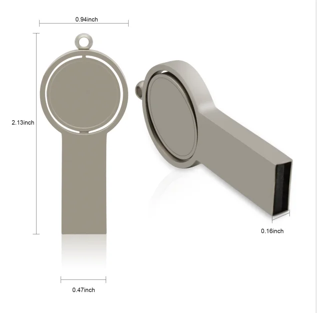 Factory direct cheap metal keychain rotatable usb stick customize flash drive