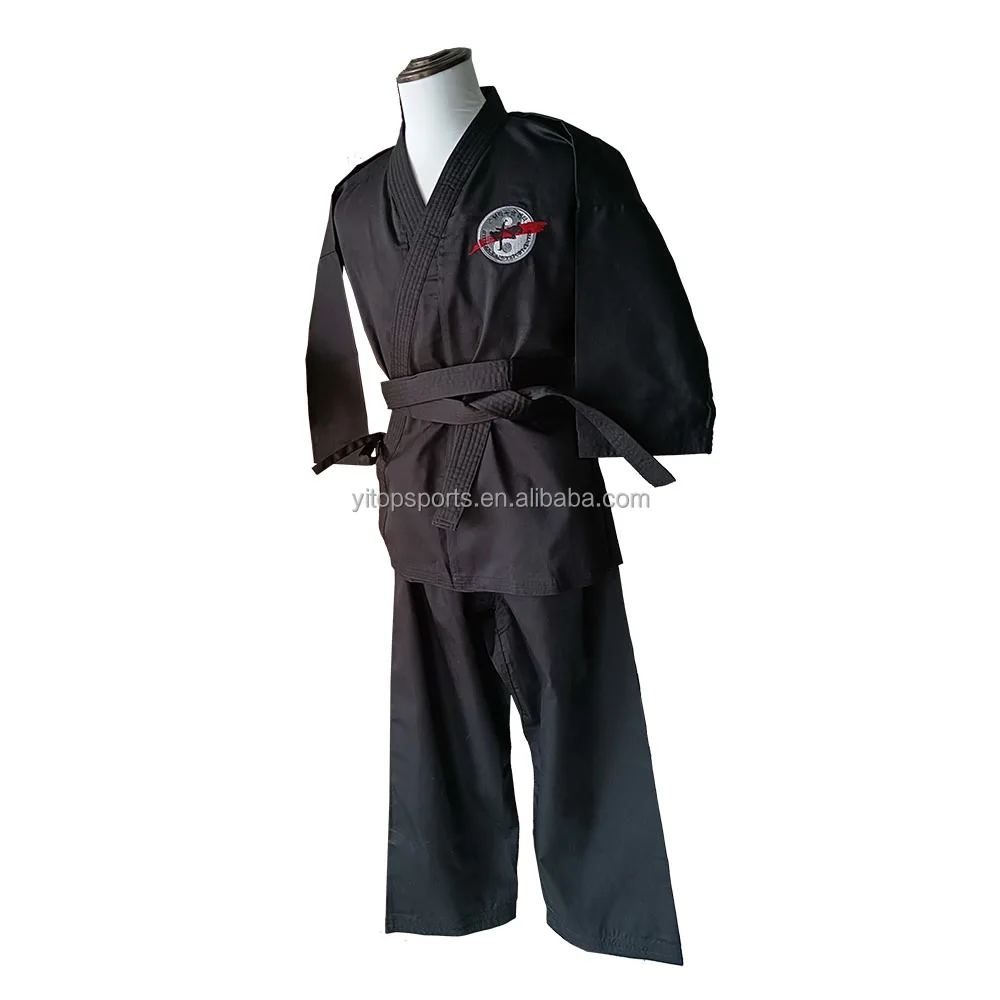 WKF approved high quality black  karate gi for training comfortable karate uniform