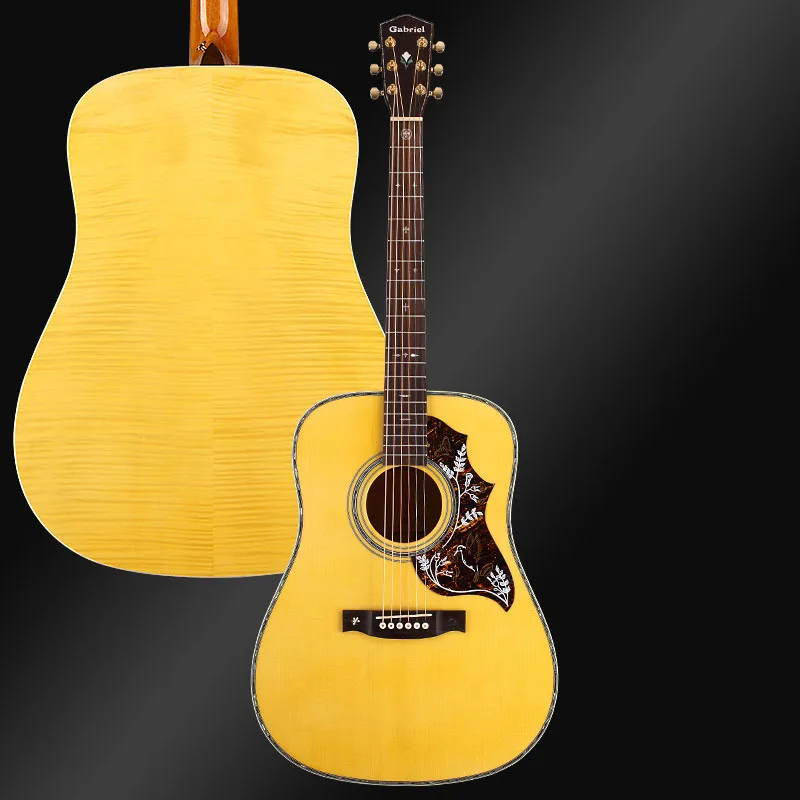 Guitar OEM manufacturer high quality musical instrument Engelmann spruce solid wood acoustic guitar with cheap price for export