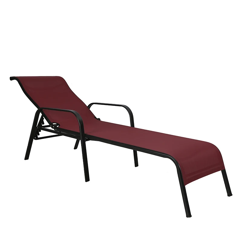 
Swimming pool stainless steel frame beach chairs sun lounger beds 