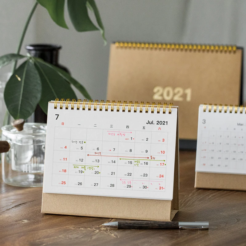 Promotional Gift Multi Colors Options Stand Up Daily Custom Desk Calendar