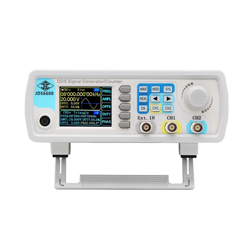 JDS6600-50M 50MHZ LCD Signal Generator Digital Control Dual-Channel DDS Function Signal Generator Frequency Meter Arbitrary