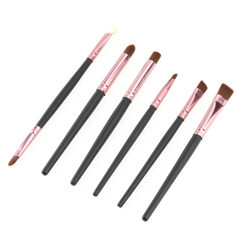 6PCS Small Makeup Eyeshadow Blend Brush Set Double Ended Eye Brush Flat Concealer Brush