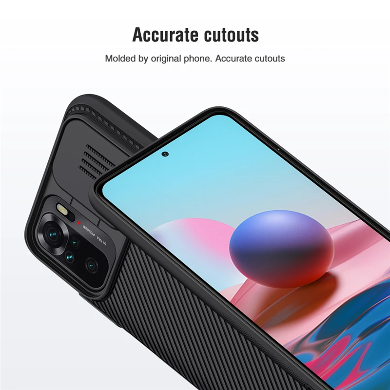  Чехол Nillkin для Redmi Note 10 защитный чехол Camshield чехол-накладка защиты объектива Жесткий Xiaomi Note10 4G 5G