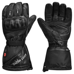 Customized Safety Warm Touchscreen Breathable Electrical Rechargeable Windproof Racing Motorcycle Heated Gloves