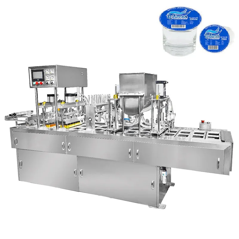 Automatic Water Filling Machine Cup Or Plastic Paper Cup Filling Sealing Machine For Mineral Water Yogurt Fruit