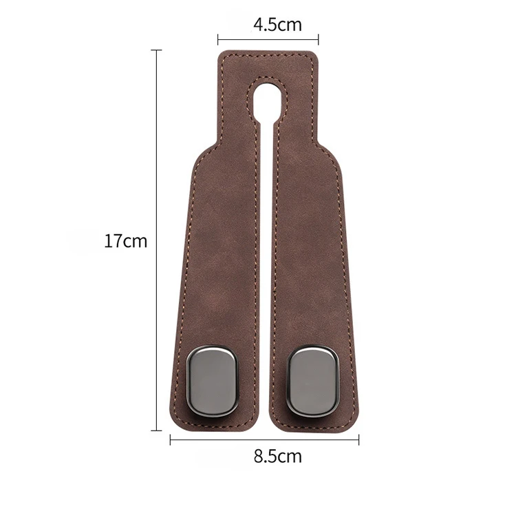 Suede Upgraded 2 in 1 Suede Car Back Seat Headrest Hooks Double Headrest Purse Hooks for Handbags Purse