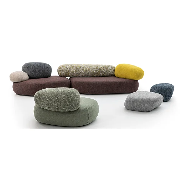 modern nordic unique stone shape different combinations home furniture modern sofa sectional couch for living room