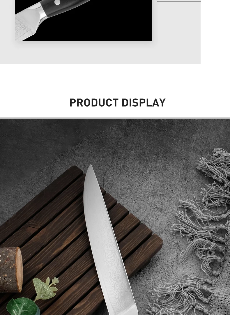 MEIJI Top Seller Factory Sharp 3CR13 Wood Handle Forging Damascus Steel Meat Cleaver Cleaver Knife