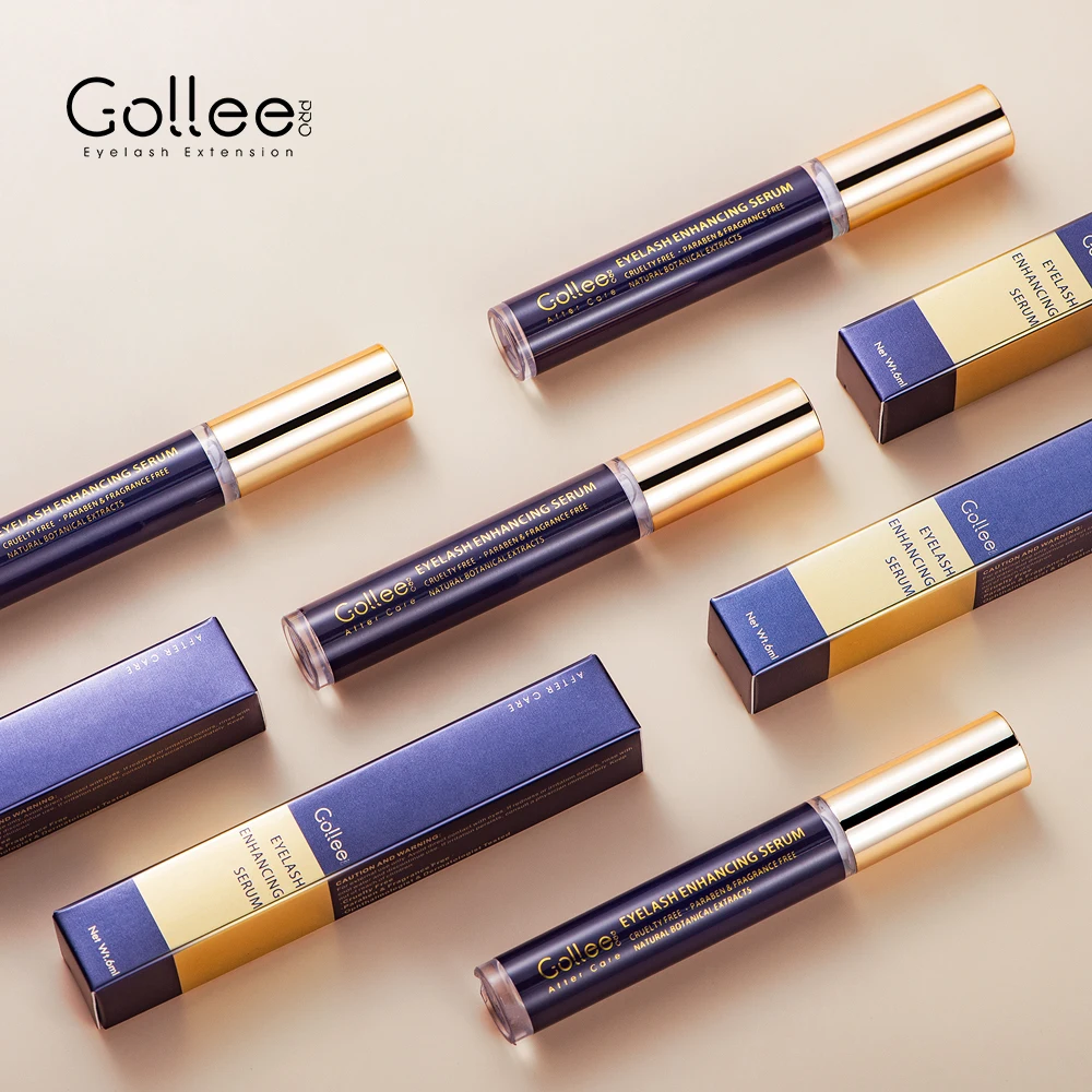 Gollee wholesale natural custom eye brow eyebrow enhancer boost grow liquid lash growth serum private label eyelash serum