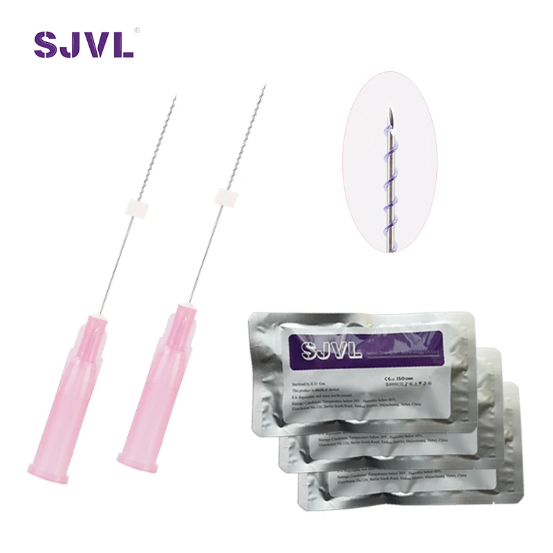  2021 Quality Supply Disposable Cosmetic Micro Sharp Tip 29g 25mm Mono Screw Pdo Face Body Lift Filling