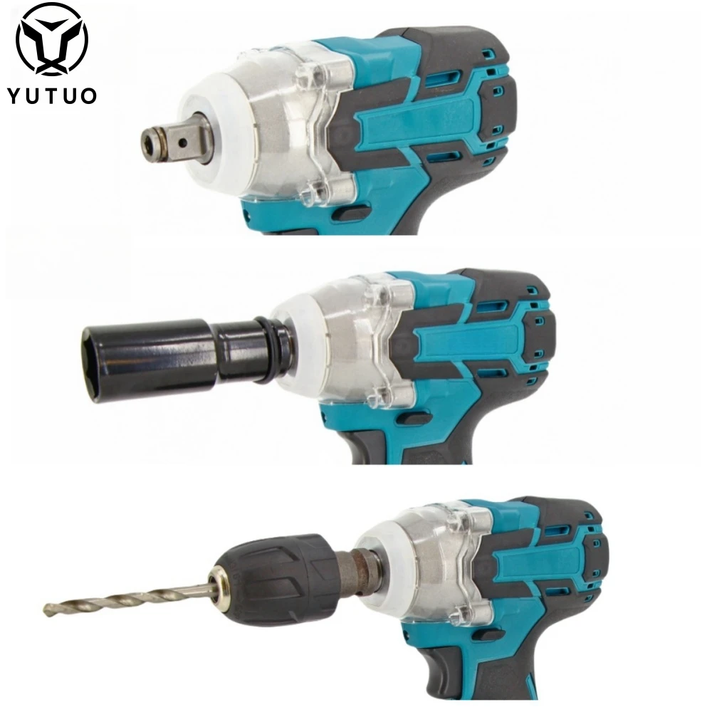 Factory On Sale Impact Wrench Brushless Torque Driver Special Electric Portable Quick Change Adapter Converts Air Power Wrench