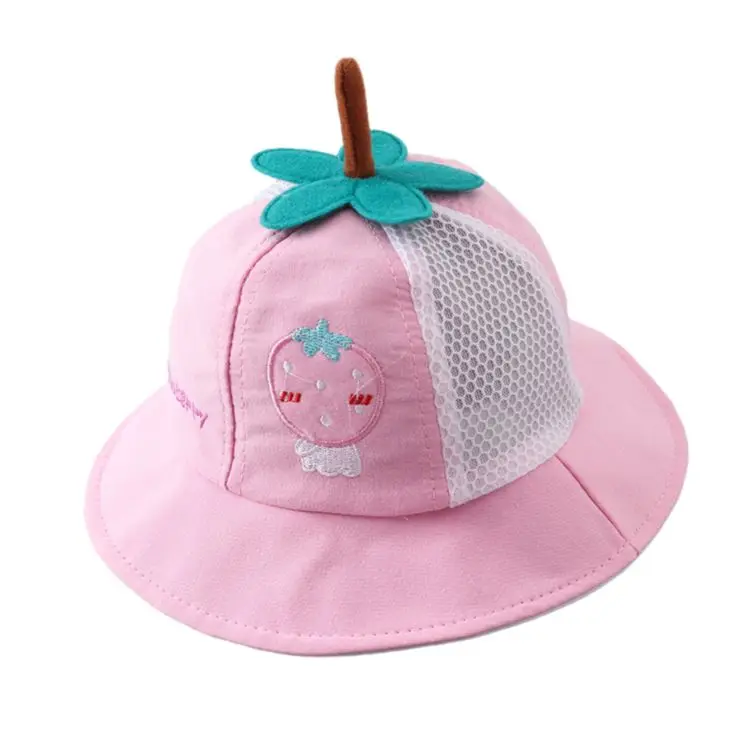 
Wholesale Kids Summer Hats Girls Mesh Cap Kids Hats Flower Sun Hat For Kids Summer With Logo 