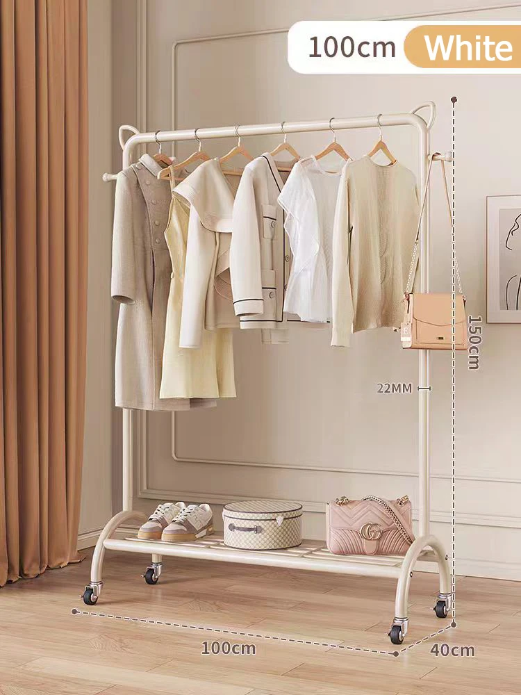 Factory Price Rolling Garment Rack Household Easy Installation Clothes Hanger And Shoe Rack