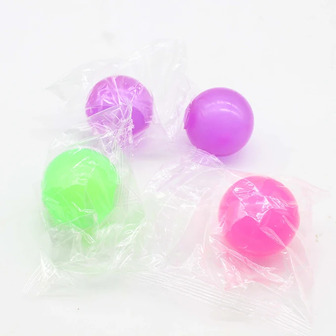 Kids Stress Relief Toys Stick To The Wall Sticky Ball Glowing In The Dark Tpr Squishy Stress Sticky Ball