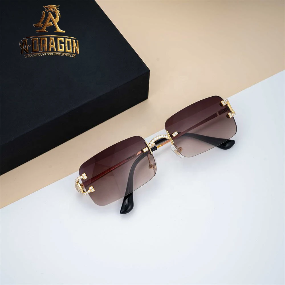 Luxury VVS Moissanite Diamond Pass Diamond Tester Sun Glasses For Men Fast Shipping