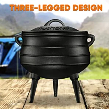 Non-stick Cookware Dutch Oven Camping Cast Iron Casserole with Lid