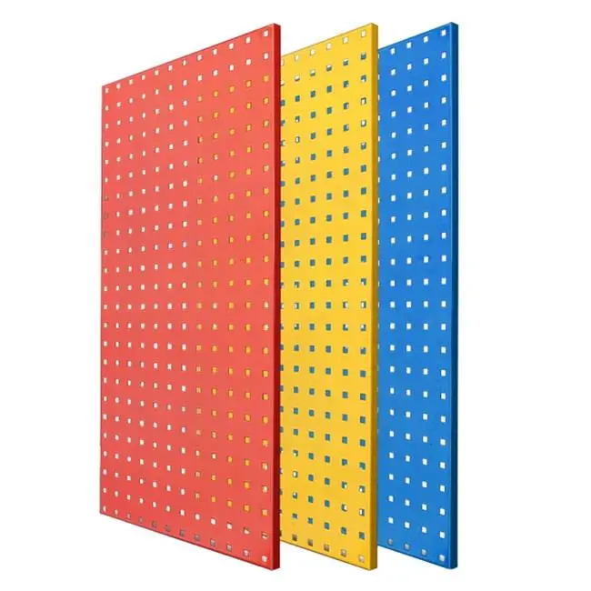 Single-Tier Pegboard Wall Display Organizer Size-to-Cut for Garage Hardware or Kitchen Tools Plastic PP or Metal Pegboard