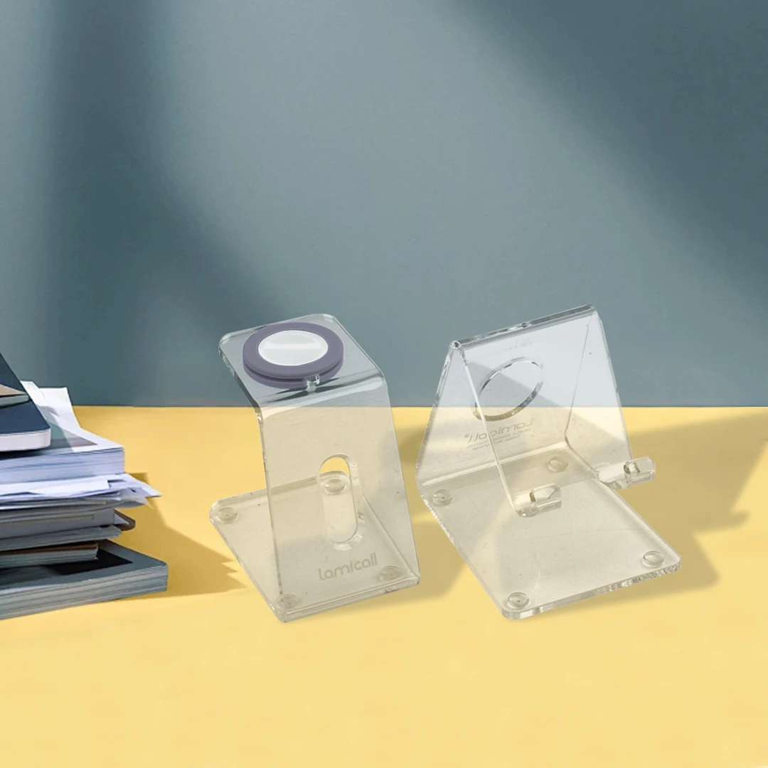 Cross-border hot transparent acrylic mobile phone watch stand display stand simple desktop creative flat thickened stand