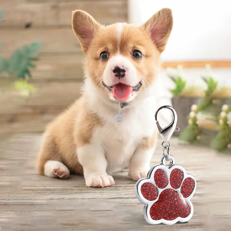 Free Engraved Dog Tag Charm Key Ring For Cute Dog Tag Par Sublim Metal Harness With Name Tag Dog