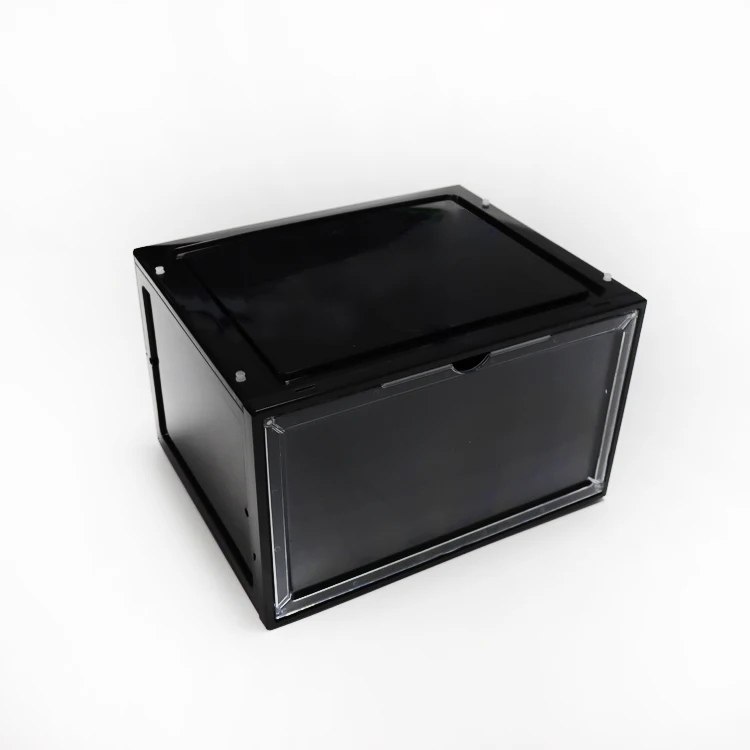 Car Transparent Plastic Double Magnetic Side Open Trunk With Small Shoe Rack Car Boot For Shoe Cabinet Box