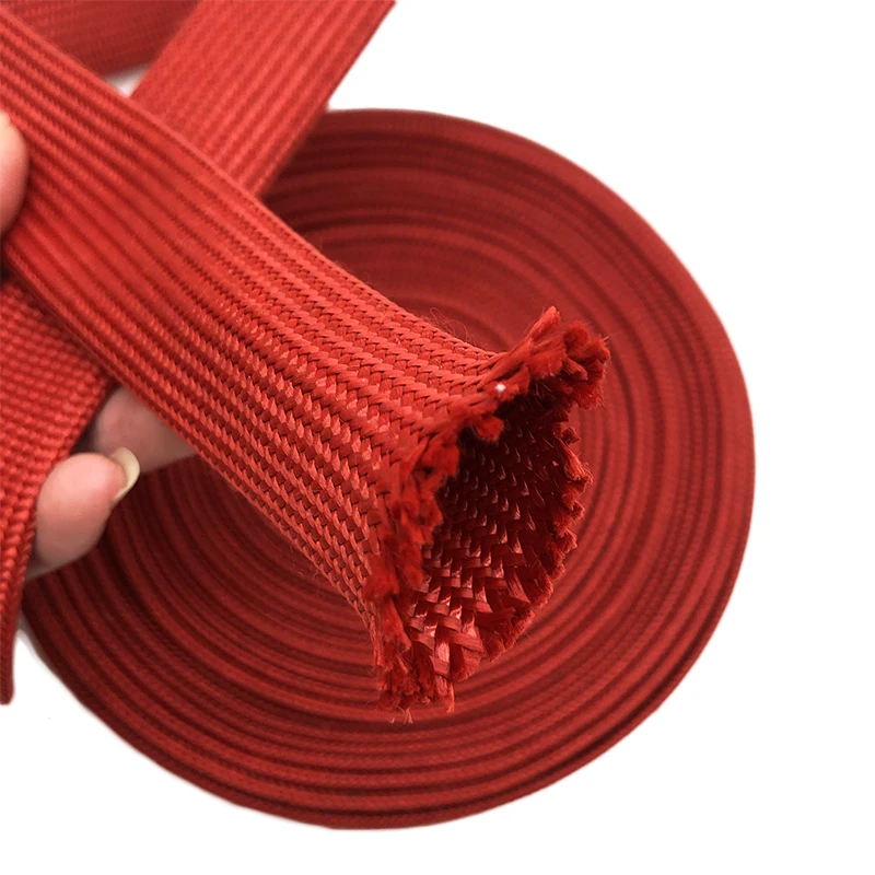 Weaver Custom Aramid Sleeve Webbing custom aramid tubular webbing fireproof aramid webbing for Heavy-Duty Applications