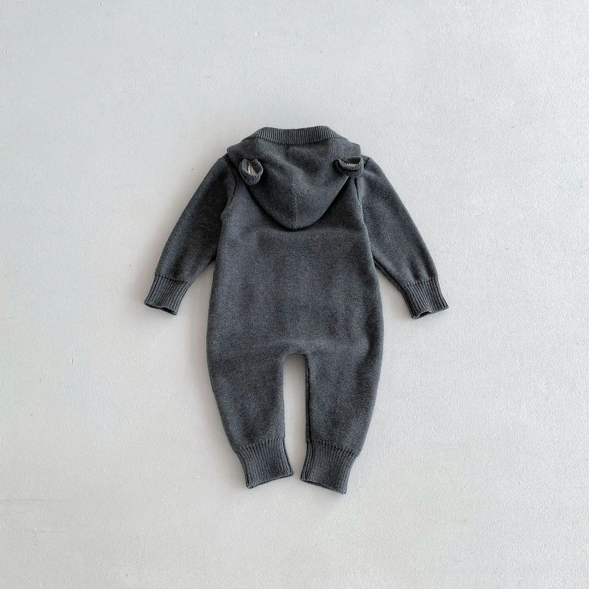 Baby clothing autumn new cotton knit sweater crawl suit cute hooded jumpsuits Ha clothes newborn baby clothes
