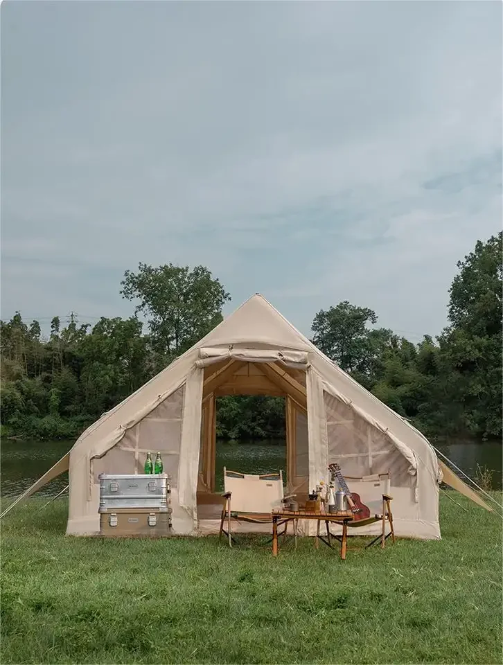 wholesale Inflatable Camping Tent With Pump Luxury Cabin Tent With Mesh Window And Doors