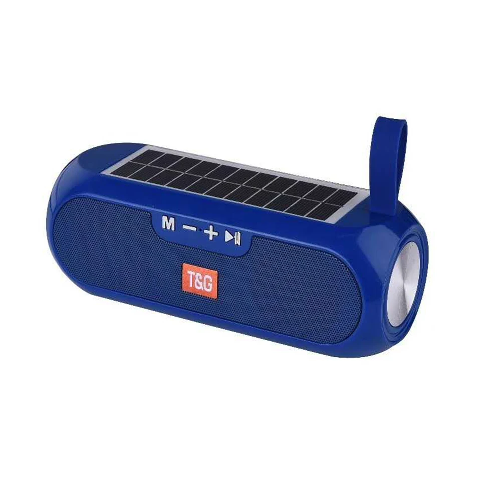 Новая модель Bluetooth колонки TG182 с солнечной зарядкой, стерео музыкальная шкатулка, внешний аккумулятор на солнечной энергии, Boombox, водонепроницаемый USB AUX FM-радио