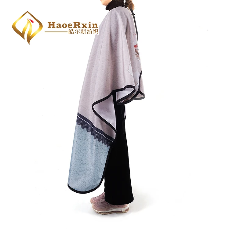 New pattern ODM personalized luxury hair cutting salon custom barber cape