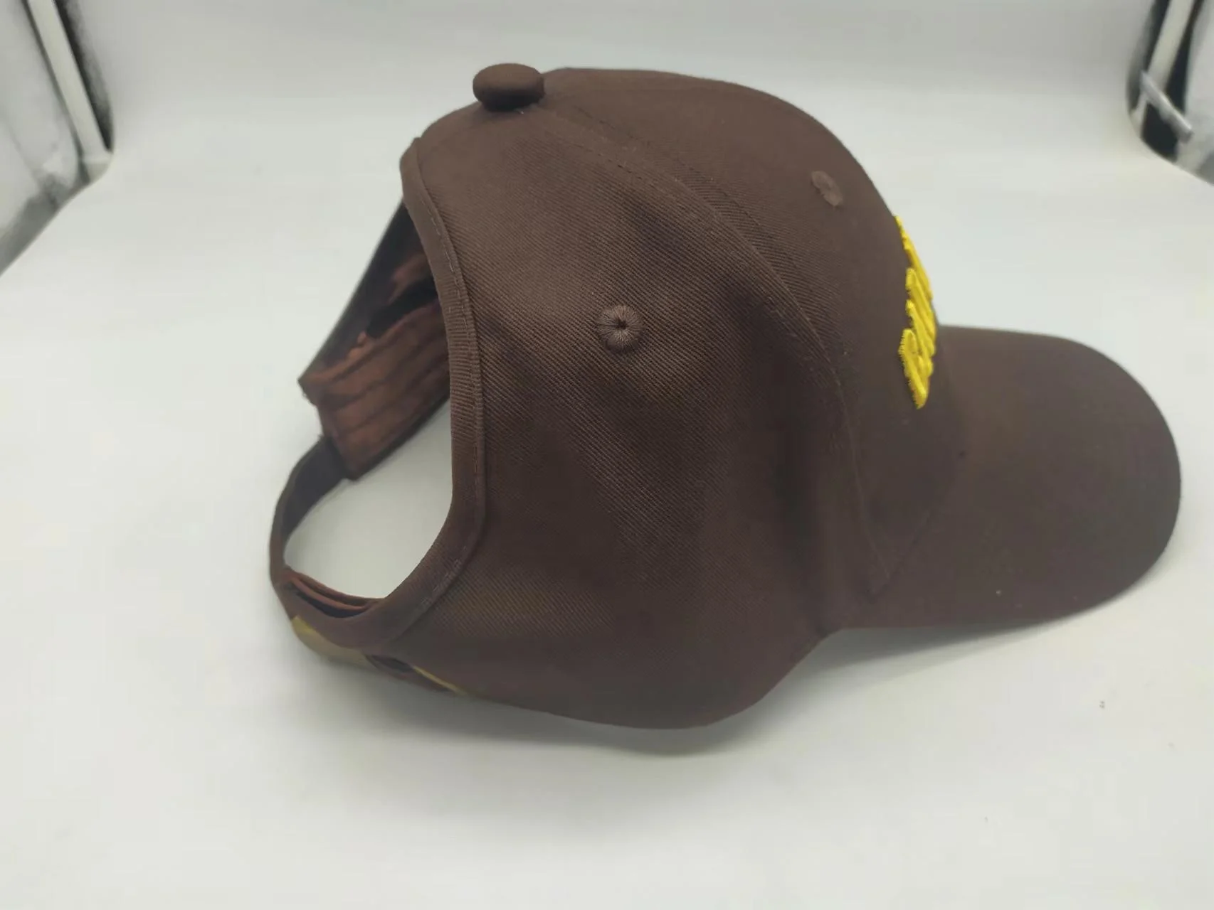 custom 3D embroidery logo backless ponytail curly baseball cap afro back open satin/silk lined/lining  half hats cool for afro