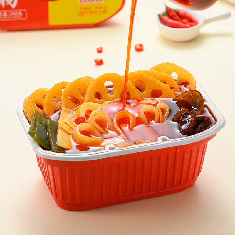 Chinese Instant spicy self heating hot pot noodle with the best flavor andinstant in hot pot seasoning