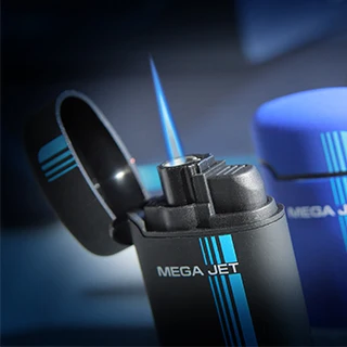 
Quality windproof gas refill electric ignition jet flame lighter 