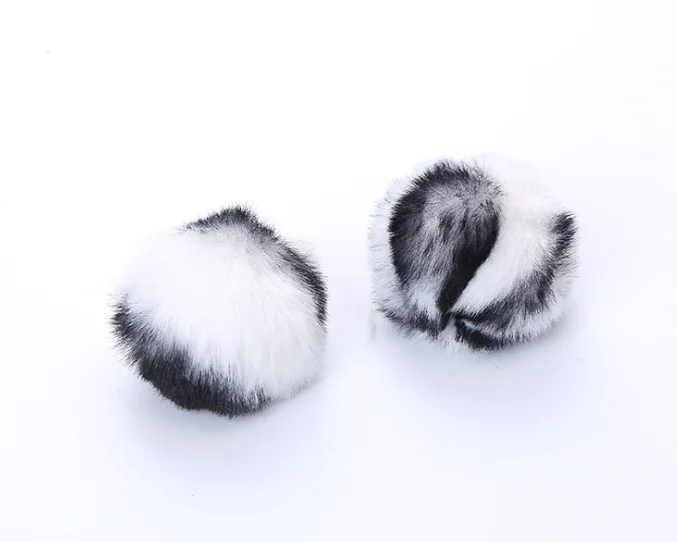 pet cat kitten toys faux fur ball leopard animal style with inside catnip playing toys