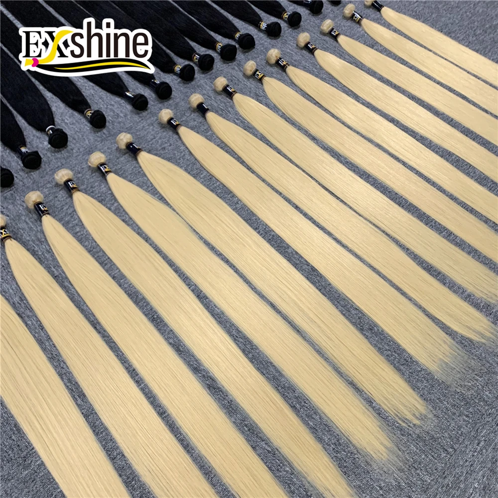 Wholesale 40 Inch 613 Hair Raw Malaysian Hair Bundle, Russian Blonde 613 Virgin Hair ,100% 613 Blonde Human Hair Extension