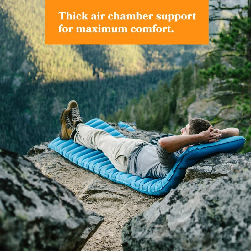 Single Size Camping Air Mattress Inflatable Bed Blow Up Lightweight Sleeping