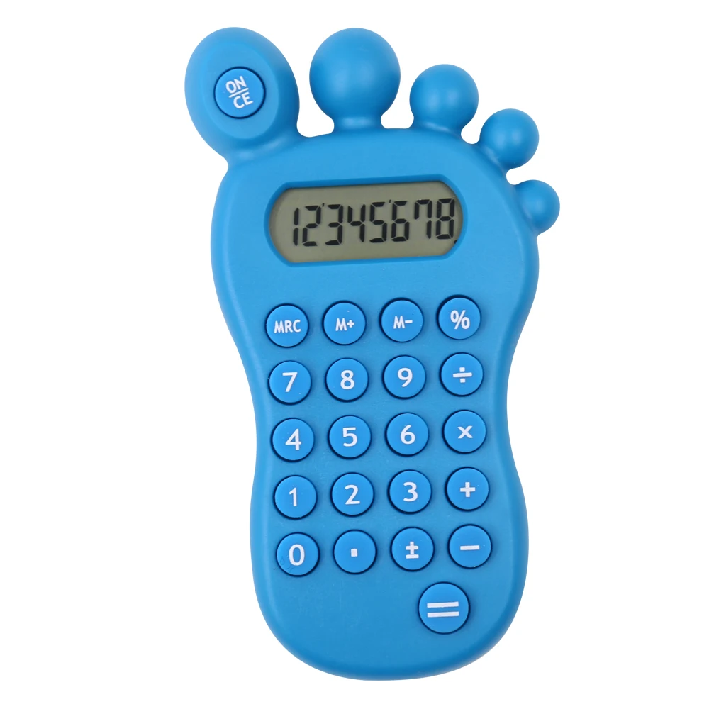 
Wholesale Small Size Kids Love 8 Digit Cute Foot Shape Pocket Calculator With Maze Game 