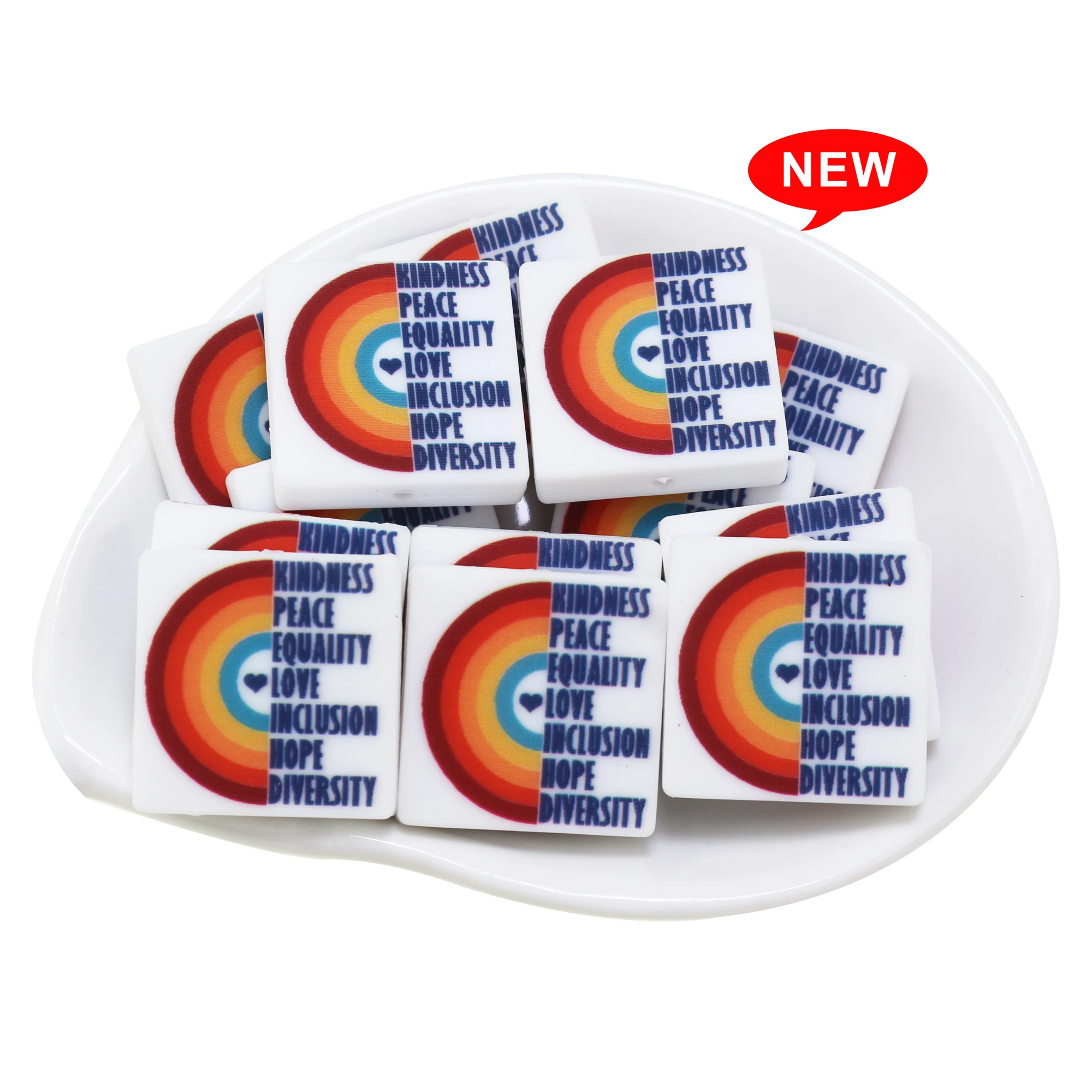 Free Samples Factory Custom Focal Beads Silicone Printing Bead Character For Pen Making DIY Pacifier Clip Accessories Jewelry