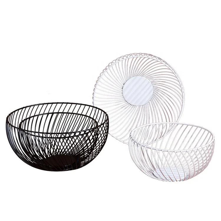 New Style Small Household Single Tier Modern Retro Mesh Metal Wire Sandwich Hamburger Nut Tray Kitchen Storage Basket